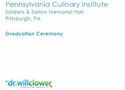 PA Culinary Institute Graduation Ceremony Keynot Speaker Dr. Will Clower